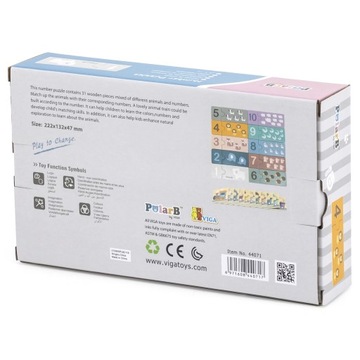 VIGA PolarB Деревянная головоломка с цифрами