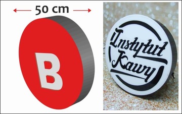 Коробка круглая односторонняя 50х50/LED/Оргстекло