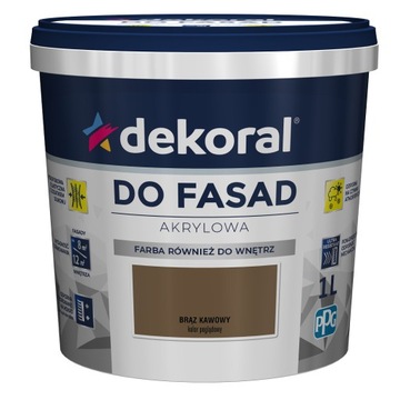 Dekoral do fasad Farba fasadowa zewnętrzna brąz kawowy 5L