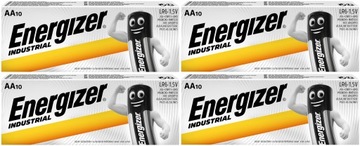 40x Mocna Bateria ENERGIZER Industrial LR6 AA R6 EN91 1,5V