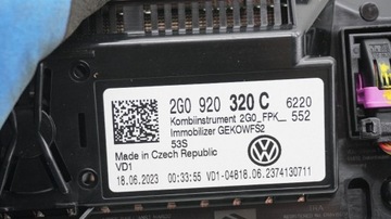 PŘÍSTROJOVÁ DESKA BUDÍKY VIRTUAL VW TAIGO 2G0920320C