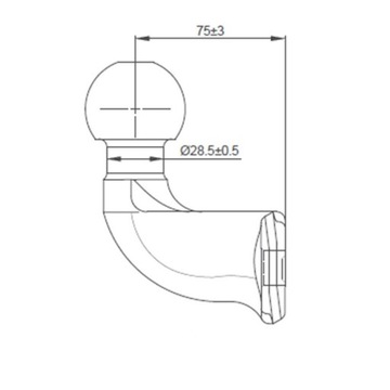 UNIWERSALNA KULA FLANSZOWA KUTA ODKUWKA 3,5t ROZSTAW 90mm