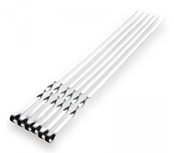 SZPIKULCE SZPIKI SZAMPURY DO SZASZŁYKÓW MIĘSA NA GRILL 12SZT 60cm NIERDZEWN