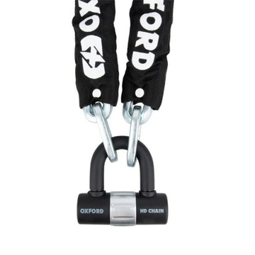 Łańcuch z zapięciem OXFORD Heavy Duty czarny 1m