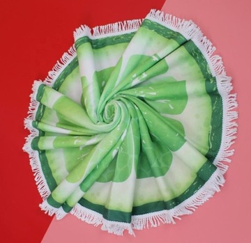 Ręcznik PLAŻOWY OKRĄGŁY wzory 150cm SUPER JAKOŚĆ!