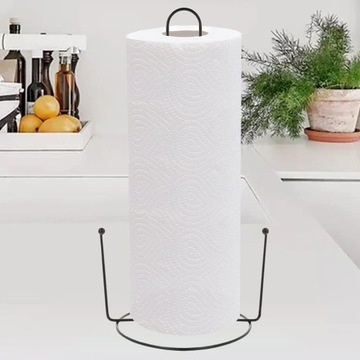 STOJAK KUCHENNY NA RĘCZNIK PAPIEROWY RĘCZNIKI UCHWYT LOFT CZARNY METALOWY