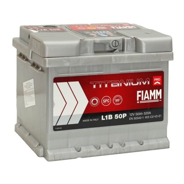 Akumulator Fiamm Titanium PRO 12V 50 Ah P+ 520A L1B 50P