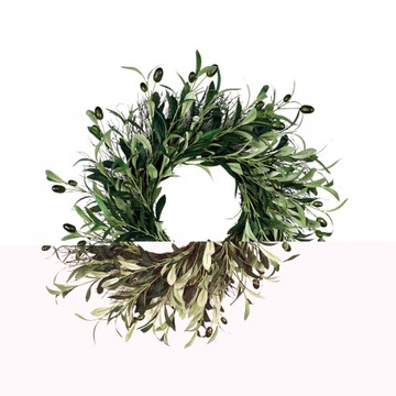 Искусственный оливковый венок в помещении весна к жизни