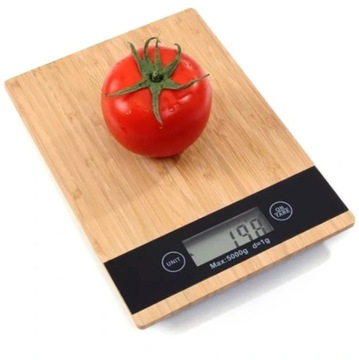 WAGA KUCHENNA BAMBUSOWA ELEKTRONICZNA LCD 5KG/1g