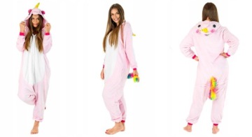 Unicorn Commons Kigurumi Ярко -розовая пижама размеры также гостюшна Unisex