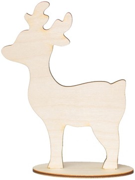 Renifer na podstawce stojący 15cm SKLEJKA A700