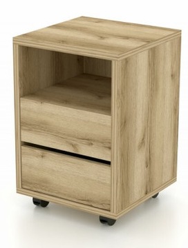 Kontenerek Agafi pod biurko na dokumenty dąb grand 40 cm dwie szuflady