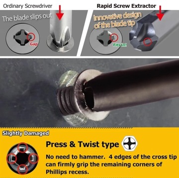 Набор для снятия поврежденных винтов DZ-76 Engineer Phillips