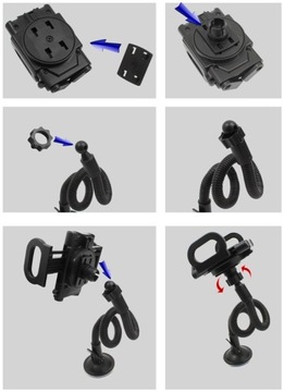 UCHWYT SAMOCHODOWY Telefonu do SZYBY DŁUGI 53cm Samochodu Trzymak telefon