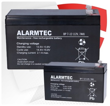 ALARMTEC BP 7-12 GEL аккумулятор (12В 7Ач) аварийный источник питания МОЩНЫЙ