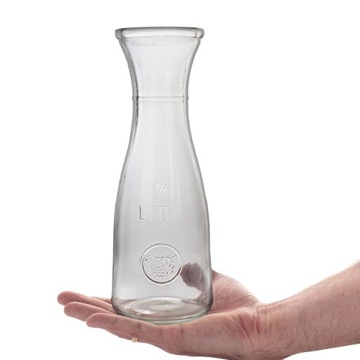 СТЕКЛЯННЫЙ ГРАФИН ДЛЯ ВОДЫ СТЕКЛЯННЫЙ КУВШИН 1 Л ЛИМОНАД НАБОР НАПИТКОВ 2 шт.