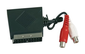 Adapter EURO SCART 2 RCA AUDIO Przejściówka Optex