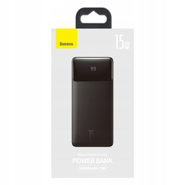 BASEUS POWER BANK 10000 МАч, 15 Вт, USB USB-C TYPE-C PD 3A СО светодиодным дисплеем