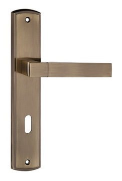 KLAMKA DRZWIOWA BETA 72MM KLUCZ KOLOR PATYNA