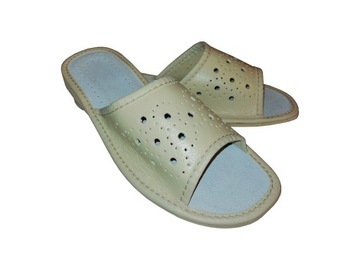 Женские кожаные тапочки