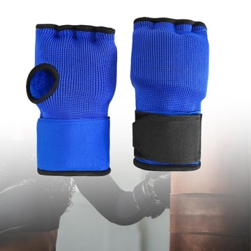 Rękawice bokserskie wewnętrzne Okłady na dłonie Bandaże Miękkie opaski na nadgarstki Niebieskie