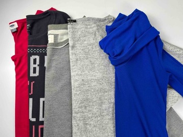 BOX DAMSKI Zestaw MIX bluzki swetry bluzy szarości niebieski 5 szt USA roz.