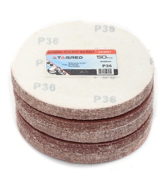 100x АБРАЗИВНЫЕ ДИСКИ 125 САМОКЛЕЯЩИЕСЯ С ЛИПУЧКОЙ 36