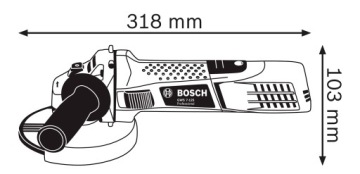 Угловая шлифовальная шлифовка 125 мм GWS 7-125 720W RSP 0601388108 Bosch