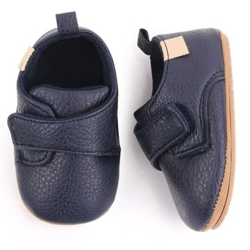 BUCIKI buty na chrzest sesję eleganckie NIEMOWLĘ NIECHODKI 19 7-12m| GRANAT