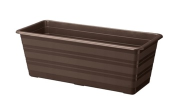 Doniczka skrzynka balkonowa DRACO 40 cm na pelargonie surfinie brązowa