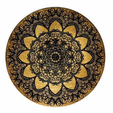 Podkładka 24cm Mandala Liście Kwiaty Glamour Dekor