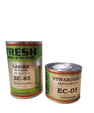FRESH LAKIER BEZBARWNY AKRYLOWY EC-85 1L+0,5L EXTRA EXPRESS
