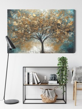 ИЗОБРАЖЕНИЕ ДЕРЕВО В АБСТРАКТИЧЕСКИХ ЦВЕТАХ ДЛЯ СТЕНЫ КОМНАТЫ 120x80 XL