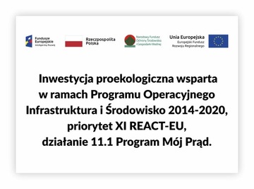 Tabliczka MÓJ PRĄD 4.0 FOTOWOLTAIKA WYMÓG PCV A4