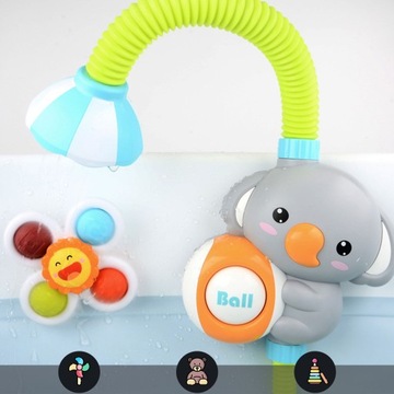 СПИННЕР С ПРИСОСКОЙ СЕНСОРНАЯ ВАННА ПОДАРОЧНАЯ ПОГРЕМКА 3 ШТ.