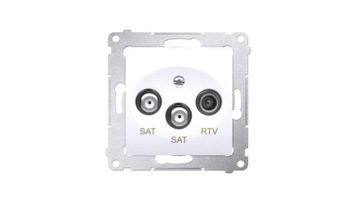 АНТЕННАЯ РОЗЕТКА Simon 54 PODW RTV-SAT-SAT белая