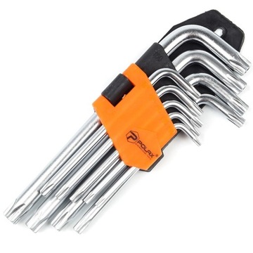 ZESTAW KLUCZY IMBUSOWYCH KLUCZE IMBUSOWE KRÓTKIE IMBUS TORX T10-T50 9szt