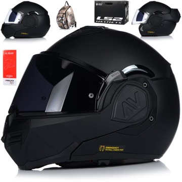 KASK MOTOCYKLOWY LS2 FF906 ADVANT SZCZĘKOWY CZARNY MAT r. XS