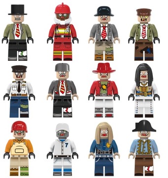 MINIFIGURKI ZOMBIE THE WALKING DEAD ZESTAW KLOCKI BRONIE