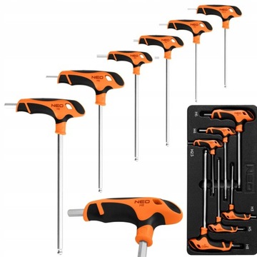 ШЕСТИГРАННЫЕ КЛЮЧИ NEO 6 ЭЛЕМЕНТОВ H2,5-H8 ВСТАВКА ДЛЯ ЯЩИКОВ ГАРДЕРОБА 84-254