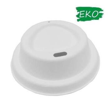 Wieczko z trzciny cukrowej do kubków 80 mm 50 szt.