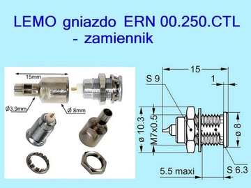 Gniazdo LEMO FFA.00.250 1Pin nowe
