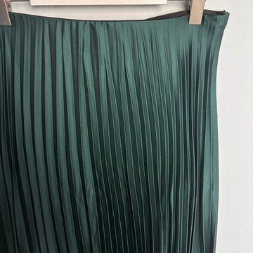 ZARA Zielona Plisowana Spódnica XL