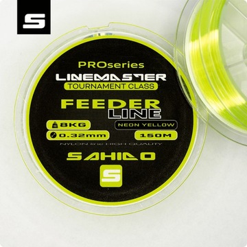 ФИДЕРНАЯ ЛЕСКА SAHIDO LINEMASTER 0,32 ММ, 150 М НЕОНОВАЯ ПРОЧНАЯ ЛЕСКА