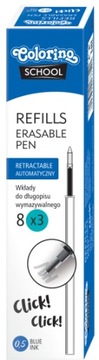 Wkłady do długopisu Colorino, atrament niebieski, 24 sztuki