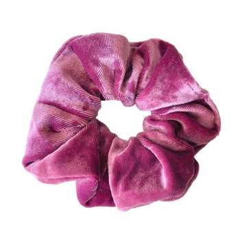 Gumka frotka scrunchies aksamitka do włosów fioletowa aksamitna glamour