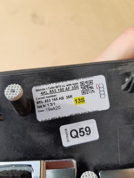 AUDI E-TRON 55 LIŠTA DEKORACE DESKY DŘEVO 4KL853190