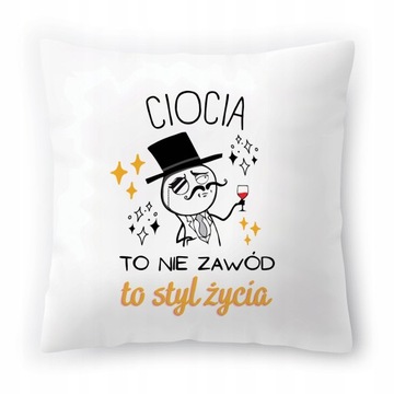 Poduszka Dla Cioci Ciotki Urodziny Prezent z Nadrukiem ze Zdjęciem