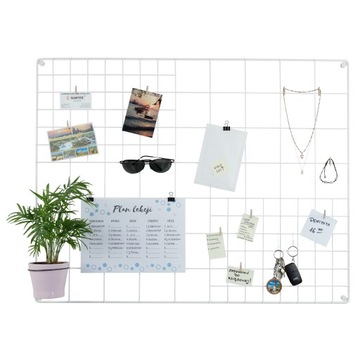 Органайзер: Доска сетчатая, 90х70, белая.