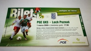 bilet GKS BEŁCHATÓW - LECH Poznań 01.03.2009